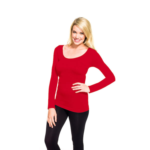 Long Sleeve Scoop Neck Tee