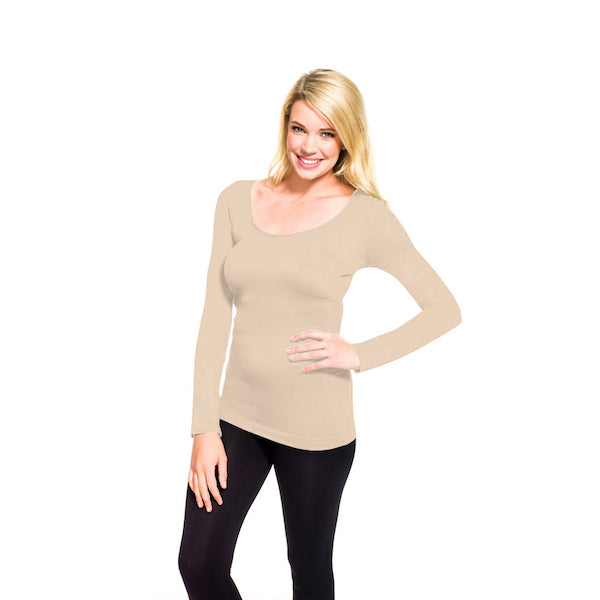 Long Sleeve Scoop Neck Tee