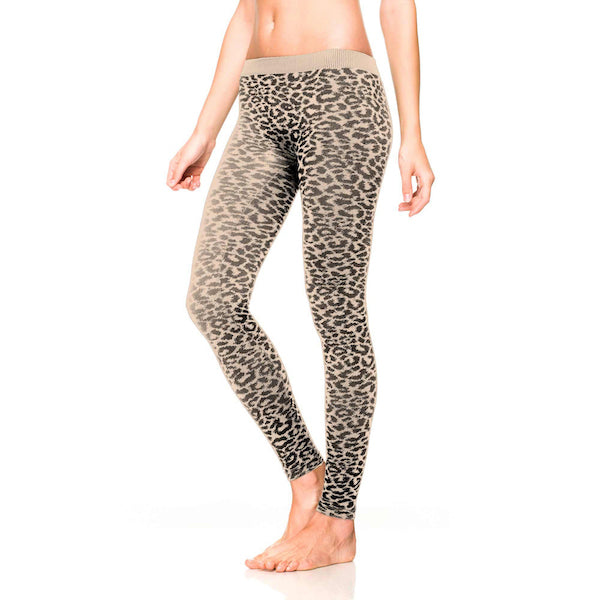 Stone Leopard Animal Print Leggings