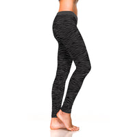 Charcoal Zebra Animal Print Leggings