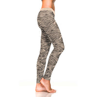 Stone Zebra Animal Print Leggings