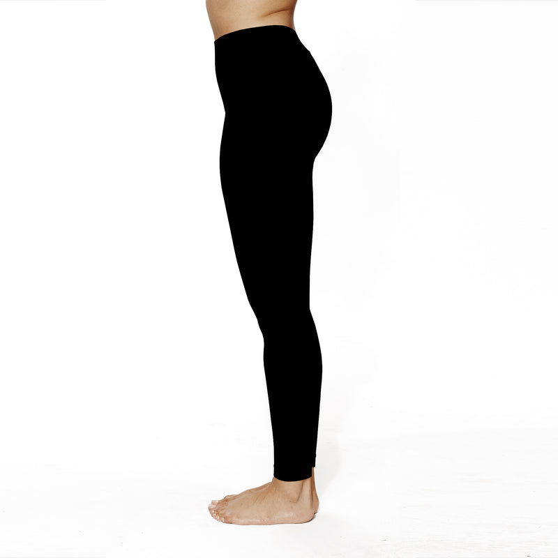 Black Basic Leggings Side