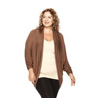 Taupe Plus Cocoon Cardigan