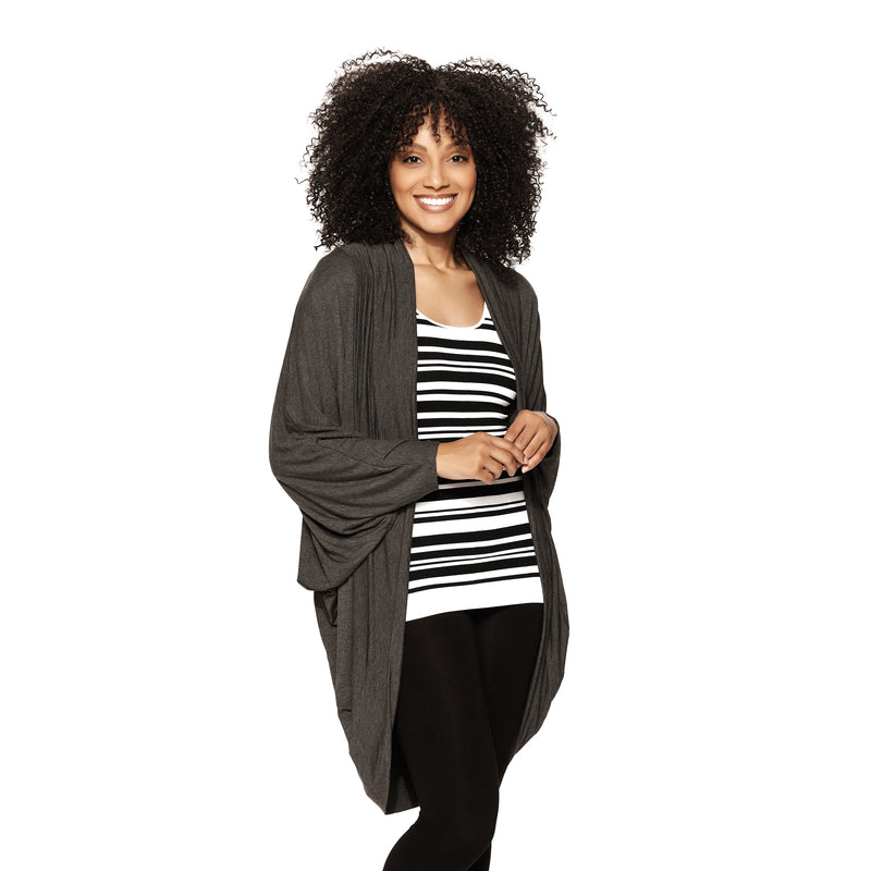 Charcoal Cocoon Cardigan