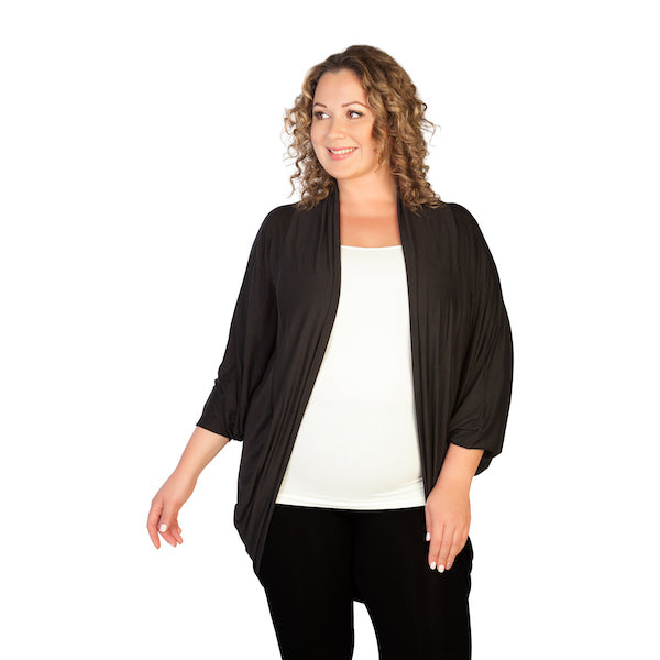 Black Plus Cocoon Cardigan