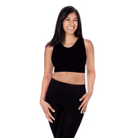 Black Sleeveless Crop Top
