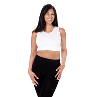 White Sleeveless Crop Top