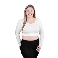 Plus Long Sleeve Crop Top