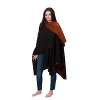 Black reversible wrap with jeans