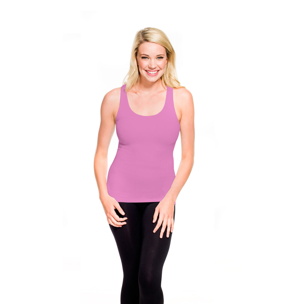 Bubblegum Ribbed Racerback Tank Top