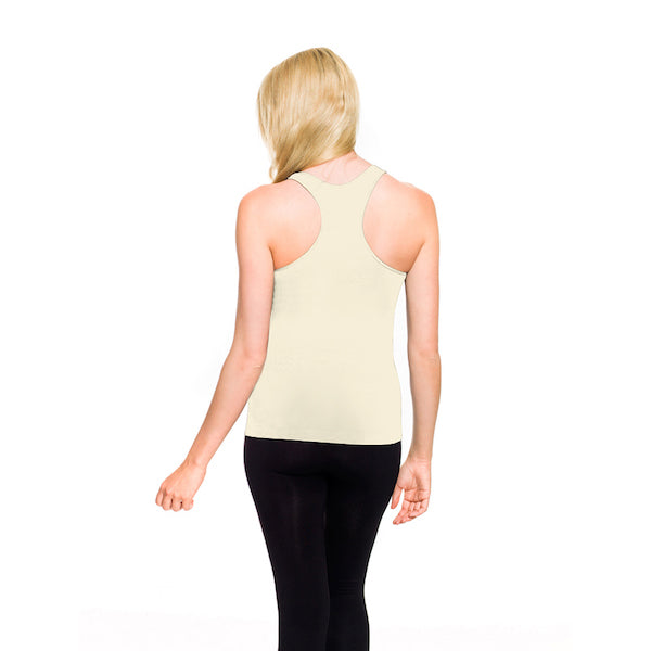 Ivory Racerback Tank Top Back