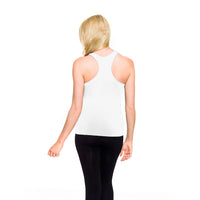 White Racerback Tank Top Back