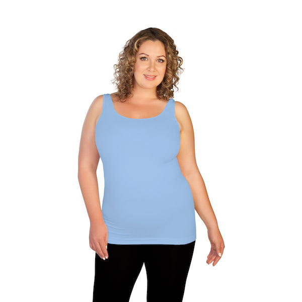 Baby Blue Plus Basic Tank Top 