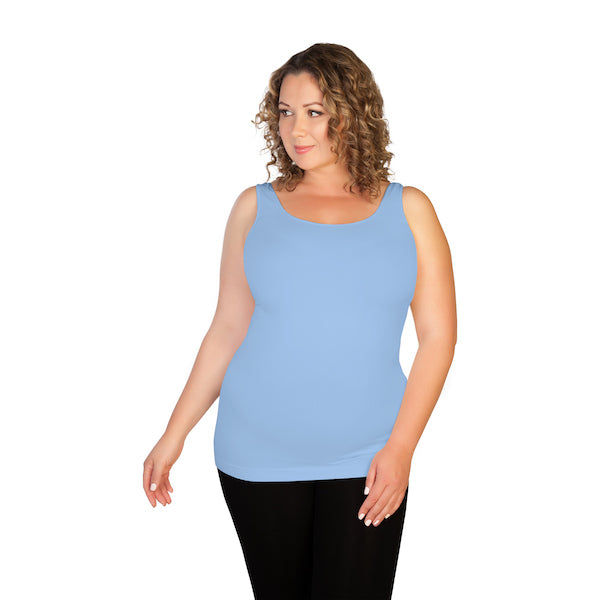 Baby Blue Plus Basic Tank Top 2