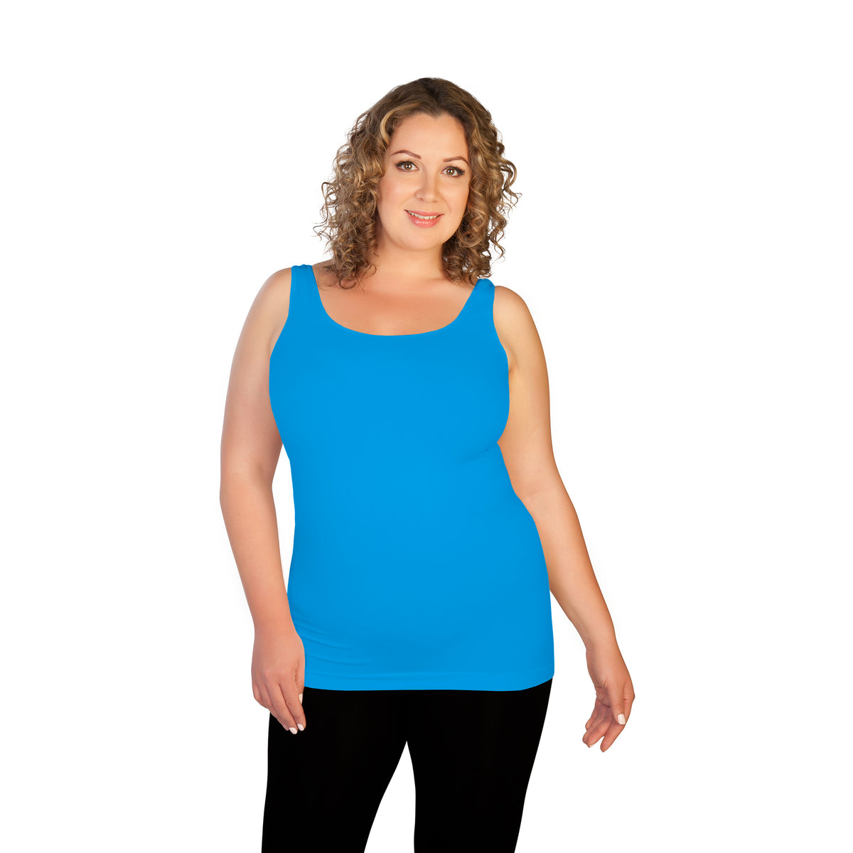 Turquoise Plus Basic Tank Top 2
