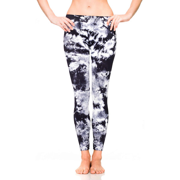 Black and white Tie dye leggings