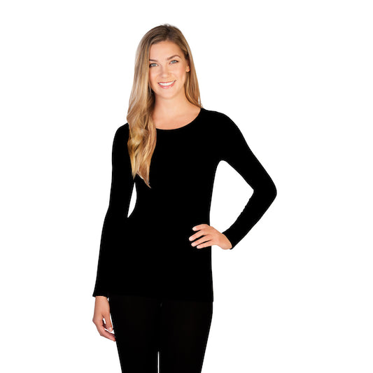 Black Long Sleeve Crew Neck Tee