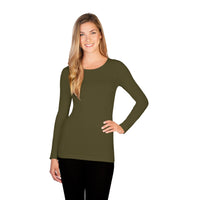 Olive Long Sleeve Crew Neck Tee
