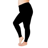 black thick leggings side view