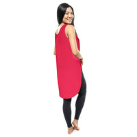 Melon Sleeveless High/Low Top Back View