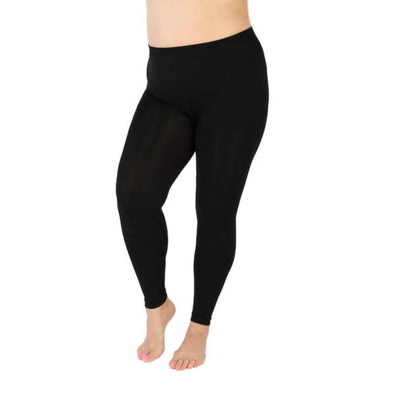 Black plus leggings front view