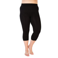 black plus sized capri pants