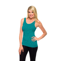Teal burnout tank top