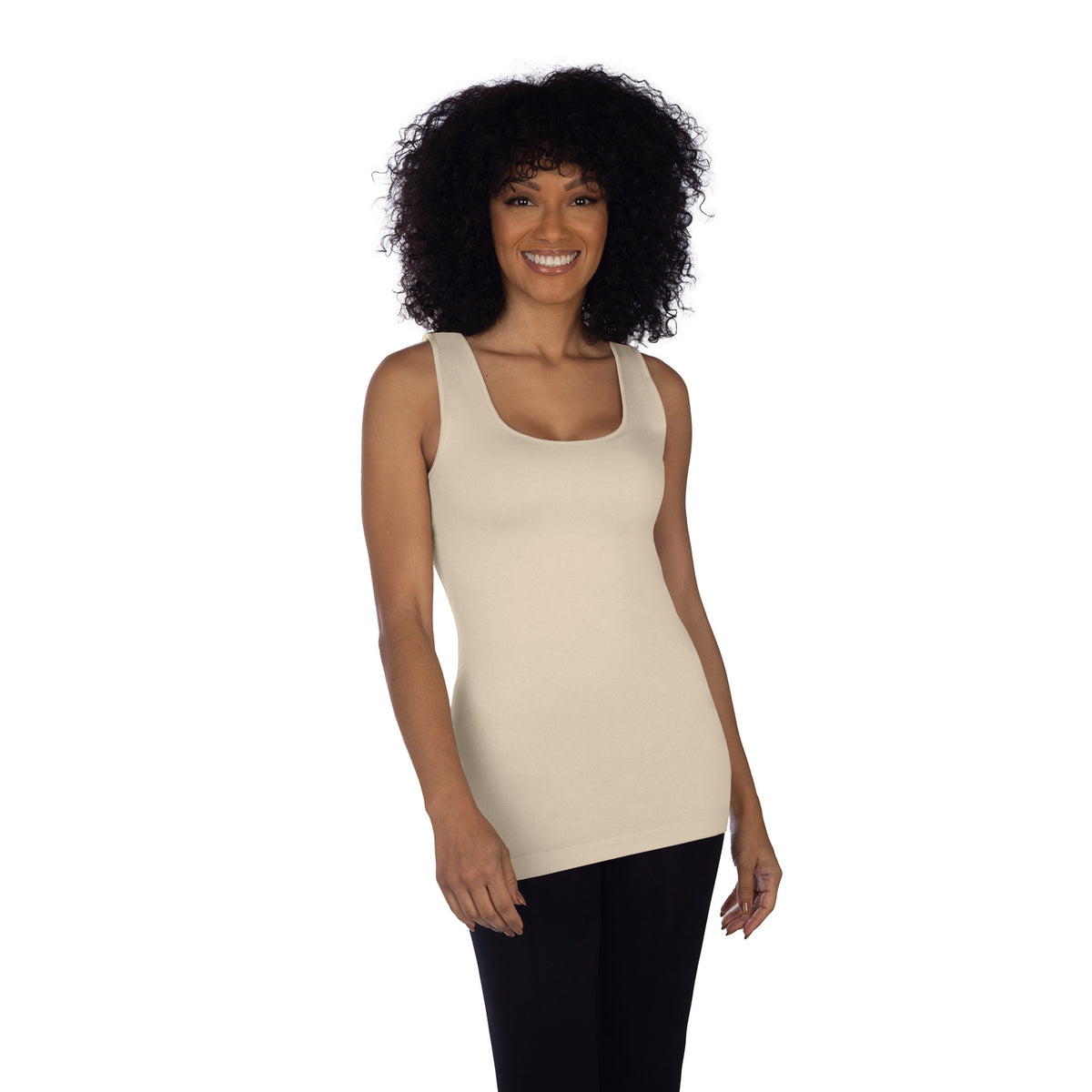 Stone tank top with built in shelf bra