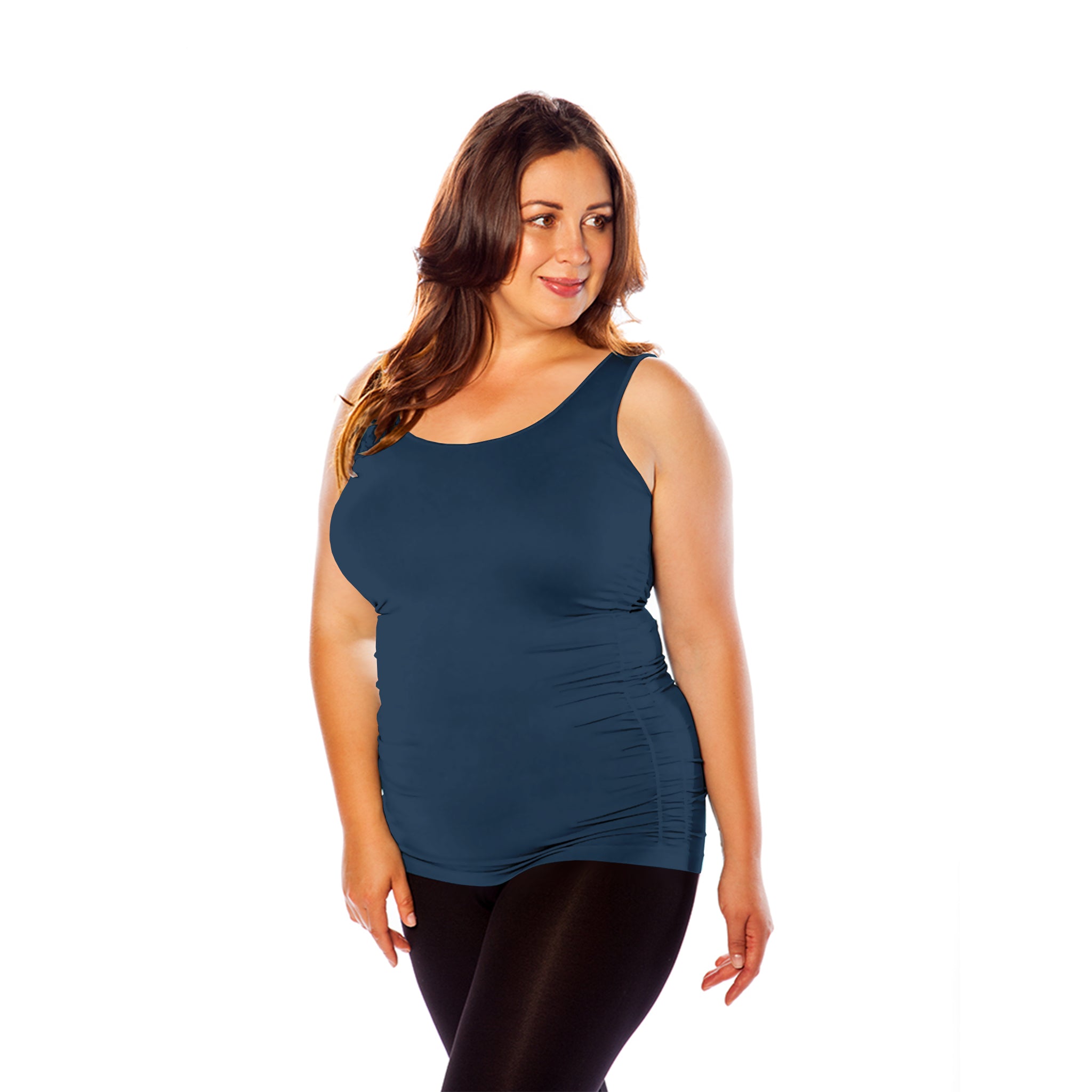 Plus Side Ruched Tank Final Sale skinnytees