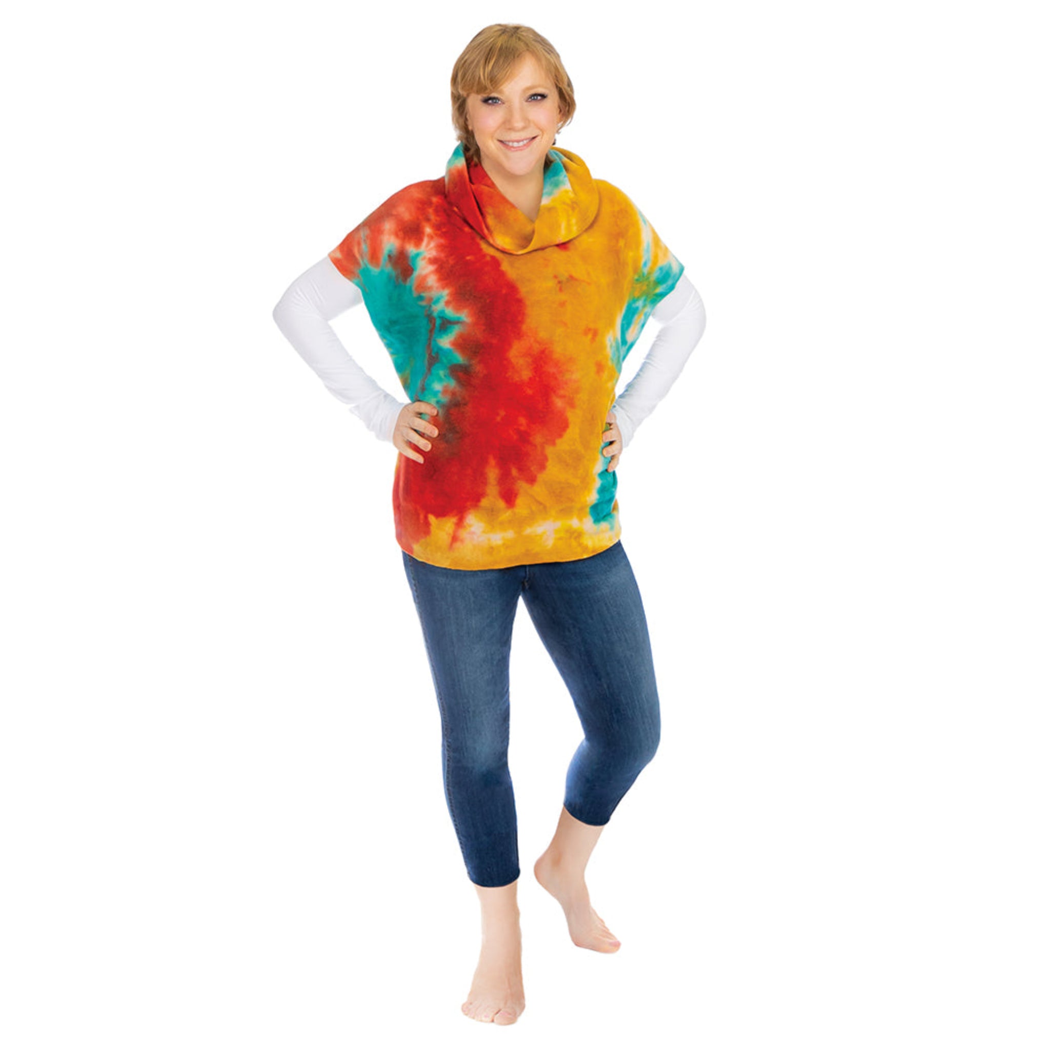 jonnlynx - 新品　jonnlynx tie dye high neck pullover Custom Tie-Dye Adult 8.5 oz., 80/20 crew neck fleece