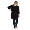 Plus 3/4 Sleeve Pleat Back Top Final Sale