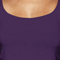 Blackberry Tuck Stitch Tank Top Close Up