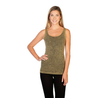 Olive Vintage Wash Tank Top