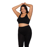 Black Plus Racerback Bralette Arms Up