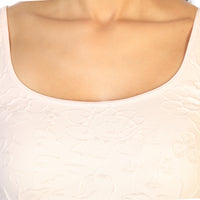 Soft Blush Floral Tank Top Close Up
