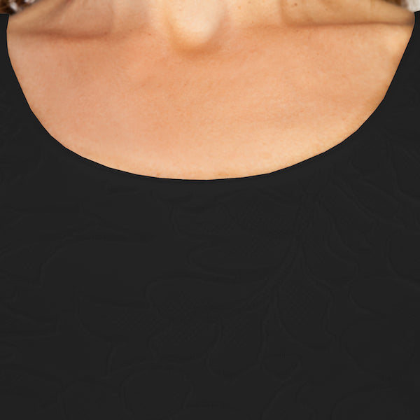 Black Floral Tank Top Close Up