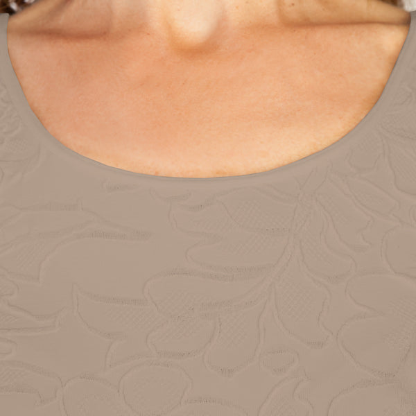 Cocoa Floral Tank Top Close Up