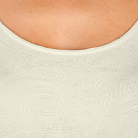 Ivory Paisley 1/2 Sleeve Tee Zoom