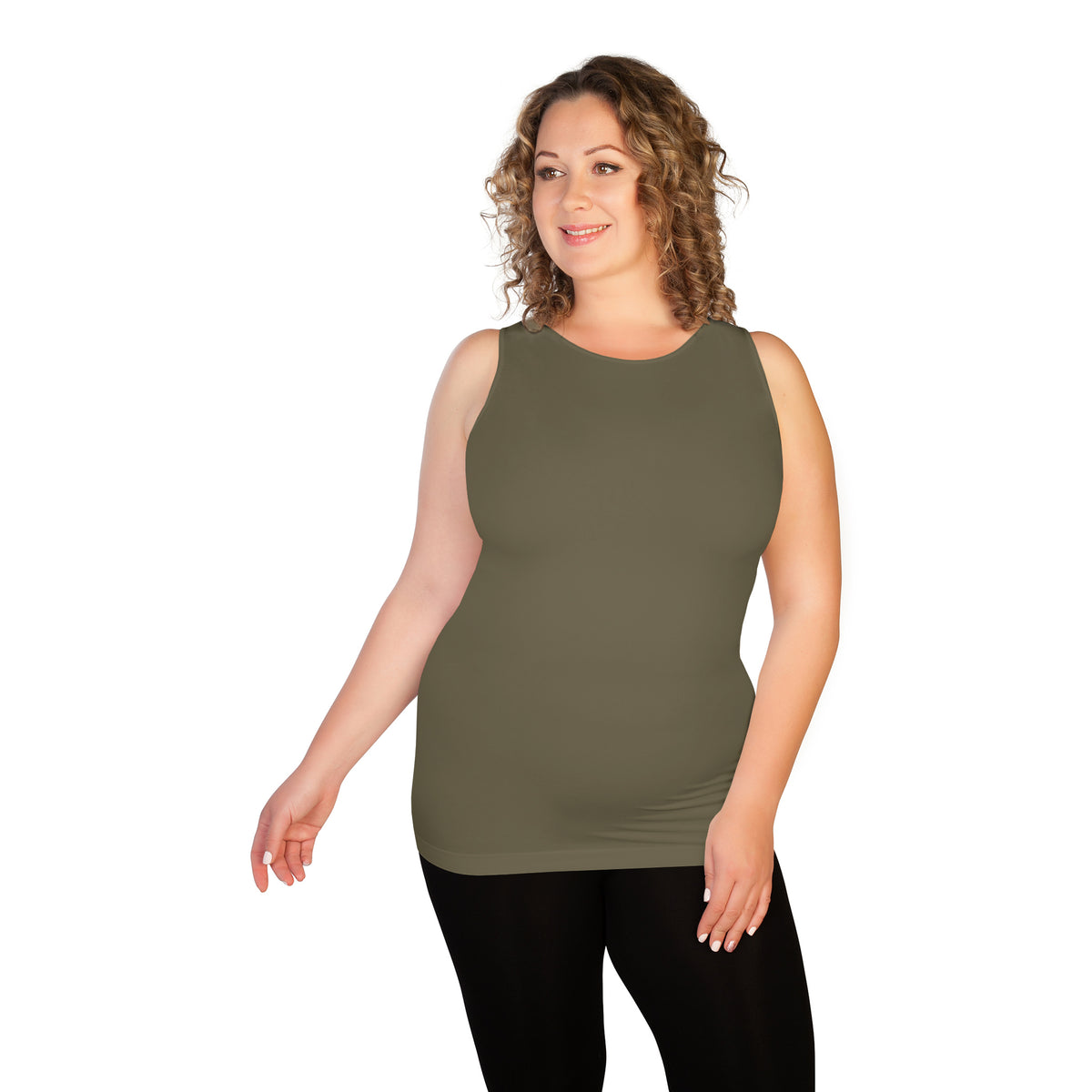 army plus high neck tank top