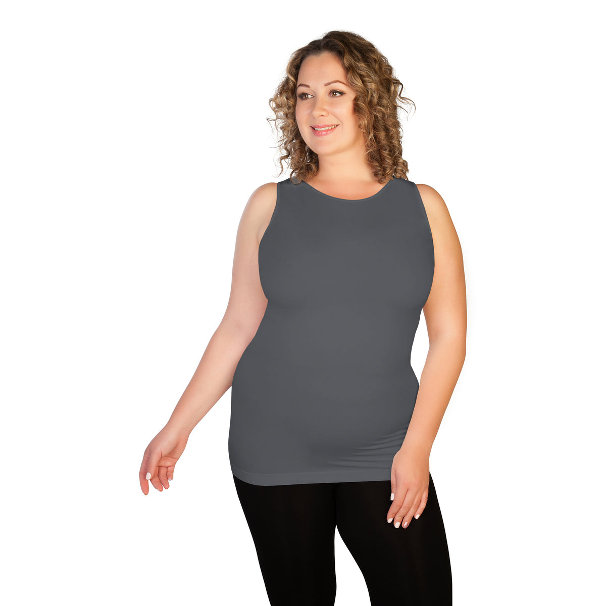 ash plus high neck tank top