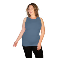 slate plus high neck tank top