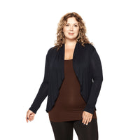 Plus Short Open Front Cardigan