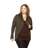 Plus Short Open Front Cardigan