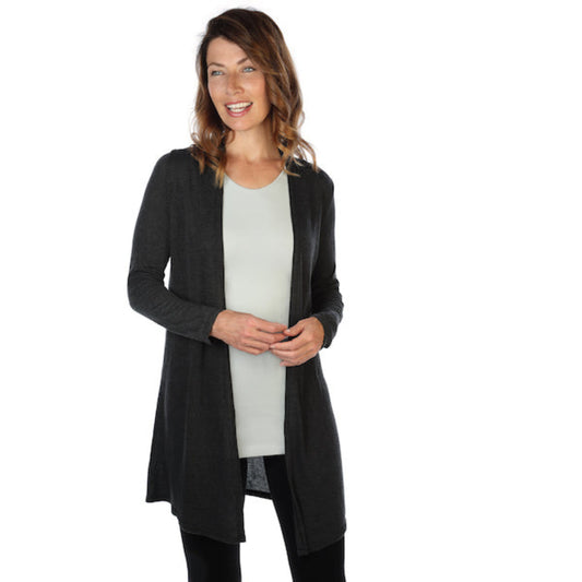 charcoal sweater cardigan