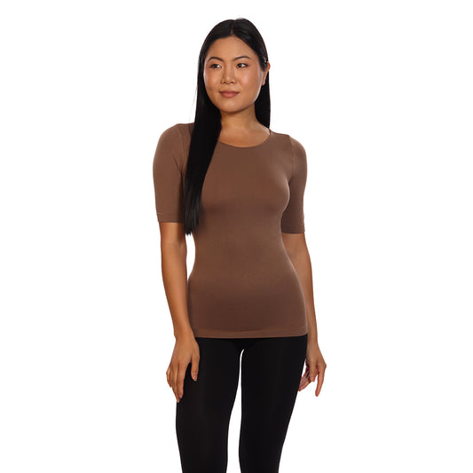 Skin Half Sleeve Tee Taupe