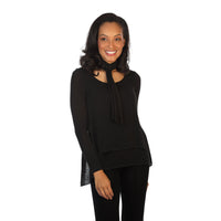 Black ava sweater with scarf