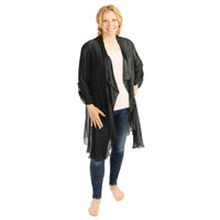 Black Standard Silk Cardigan