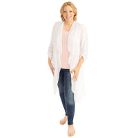 White Standard Silk Cardigan