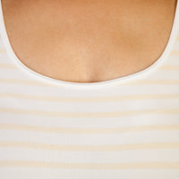 Ivory Plus Contrasting Stripe Tank Top Zoom