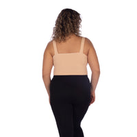 Blossom Plus Soft Ribbed V Neck Crop Top Back